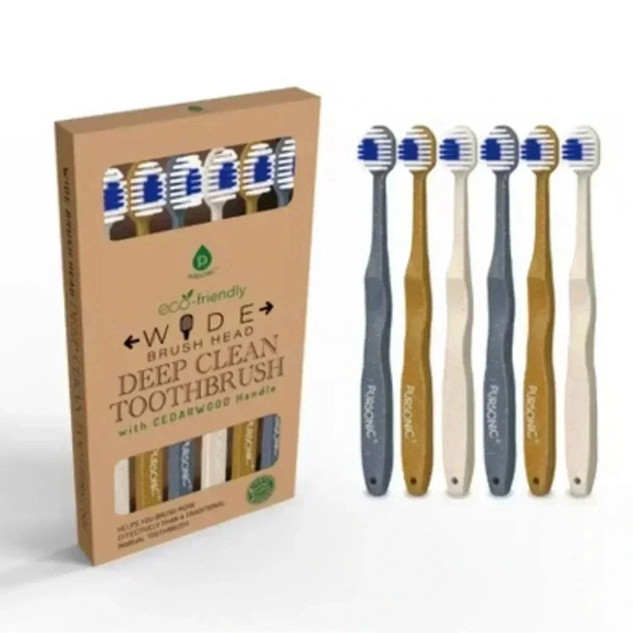 🆕Eco-Friendly Cedar Toothbrushes 6-Pack - Picture 3 of 16